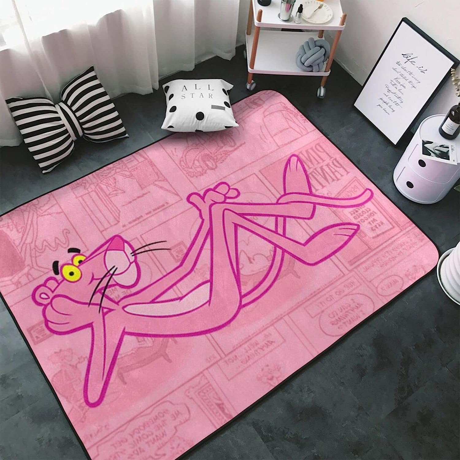 Amazon | ピンクパンサー ラグ カーペット 洗える ラグマット