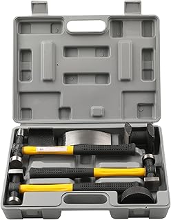HFS (R) 7 Pcs Set Auto Body Fender Repair Tool Hammer & Dolly Set