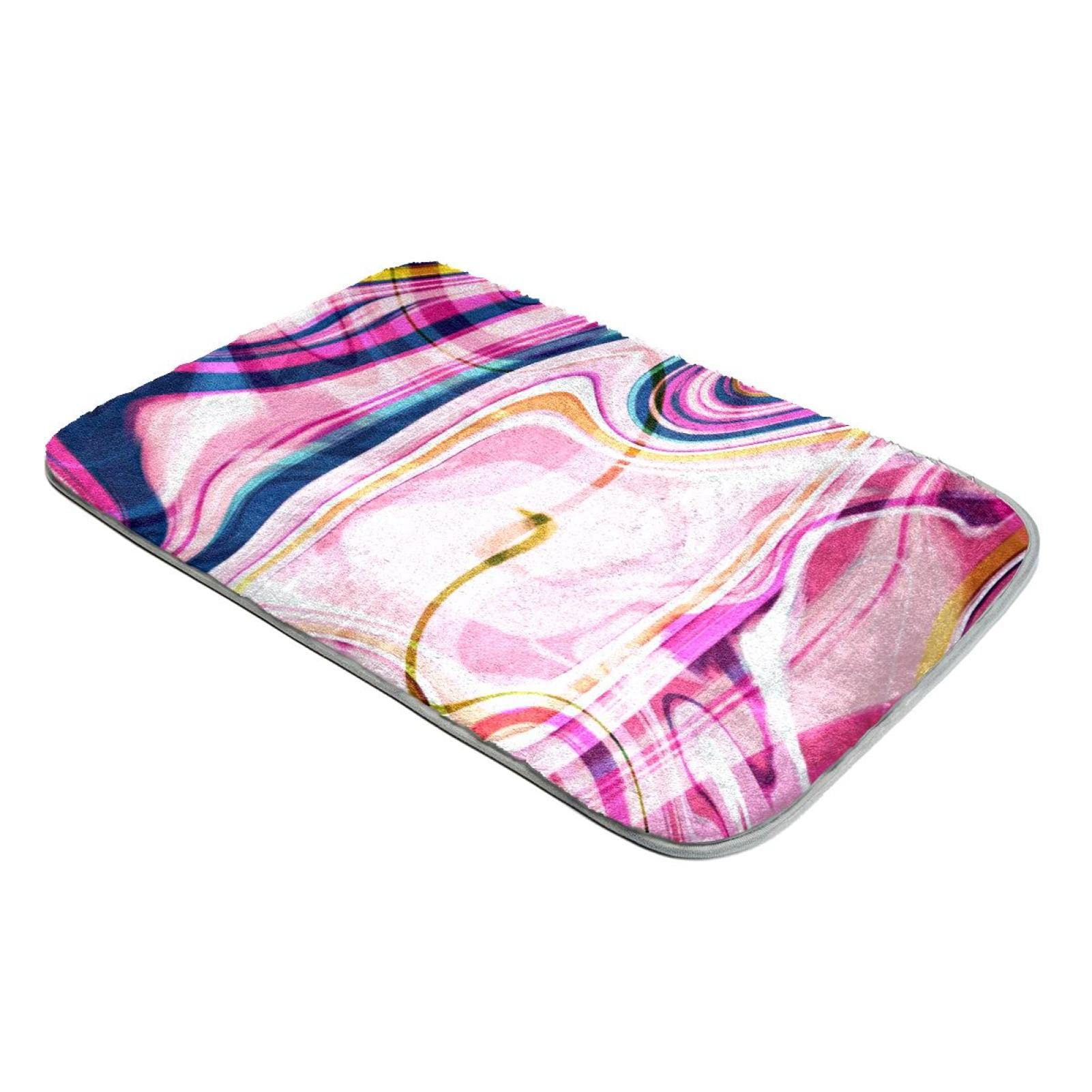 Tapis à poils longs confortable rose pour réchauffer les sols