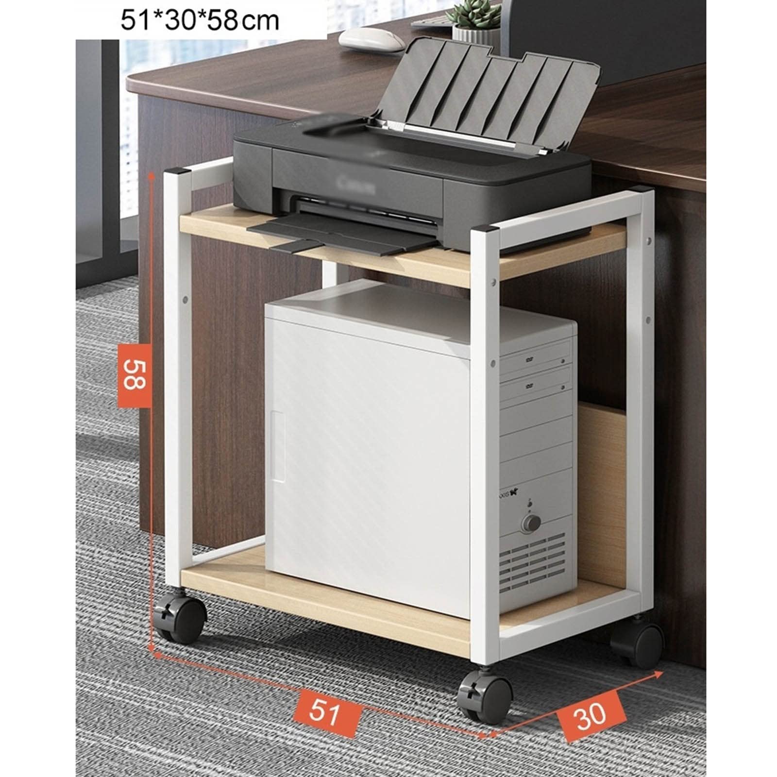 Supporto per stampa Stand da stampante mobile a multistrato con archiviazione del pavimento in linea di banca PC STANDO STANDO RECOLO RECOLO REGOLABILE Host su ruote for le forniture for ufficio Scann