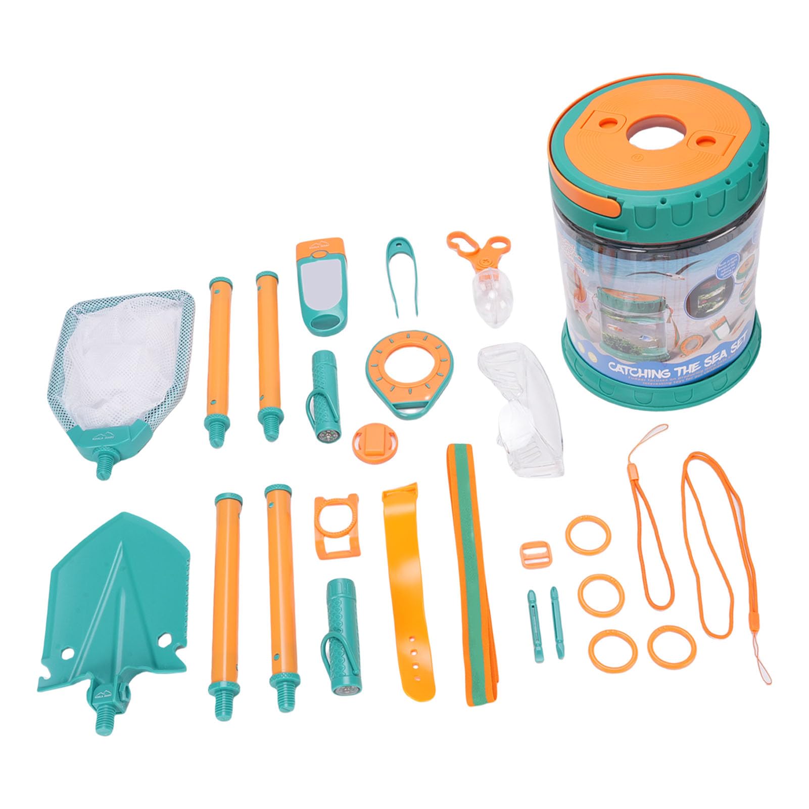 Topiky Juego de Juguetes de de Playa para Niños – Kit de Exploración Al Aire Libre para Niños con Pala, Linterna, Cubo, Viajes de Aventura, Juguetes de Excavación Portátiles para y Niñas