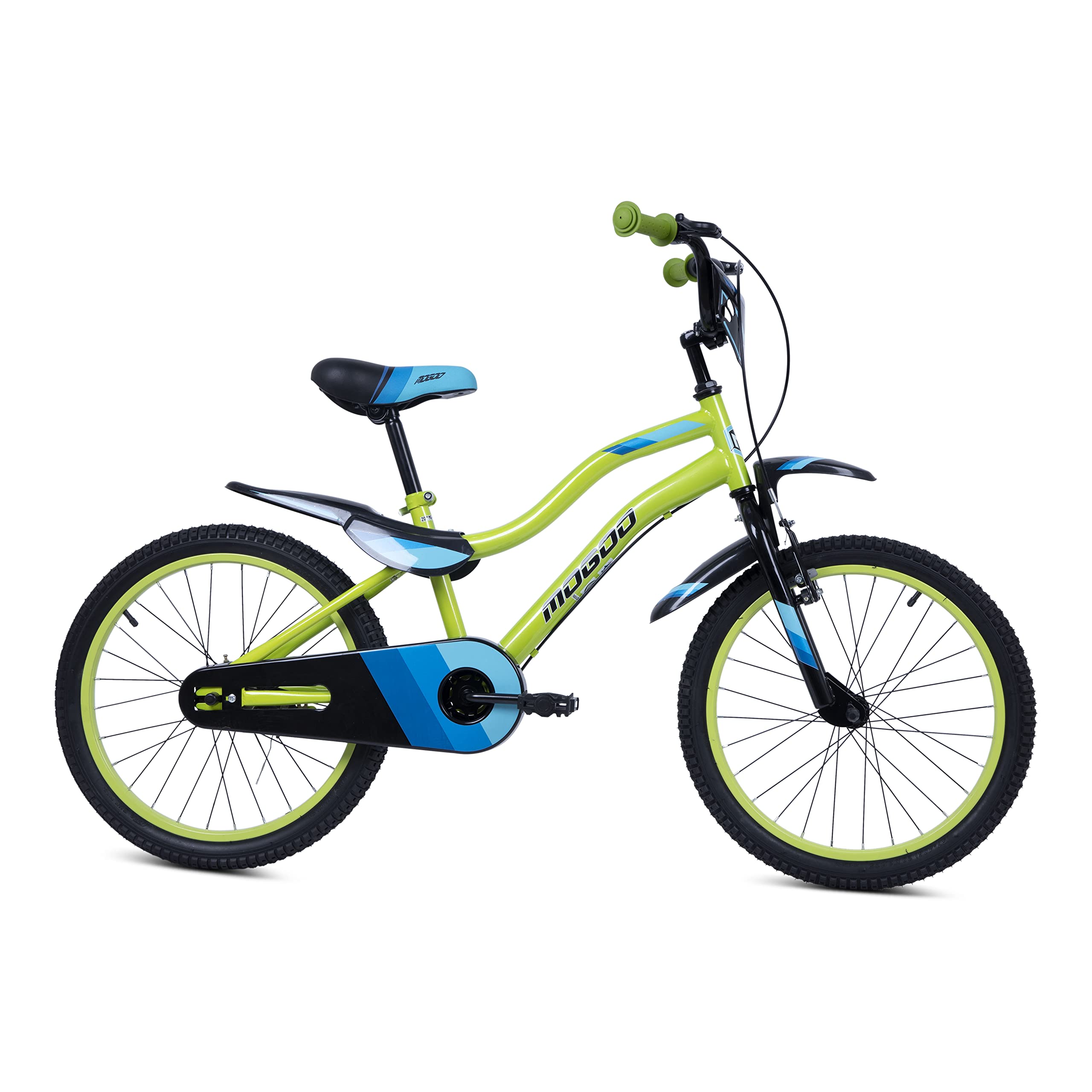 Mogoo Genius Kids Mountain Bike For 2-10 Years Old Girls & Boys, Adjustable Seat, Handbrake, Mudguards, Lightweight, 12/16 Inch Bicycle with Training Wheels, 20-Inch with Kickstand, Gift For Kids