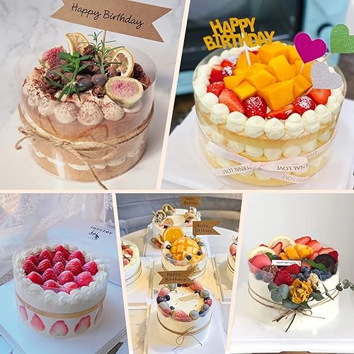 Miniatura 7 de iNeibo Juego de anillos y collar para tartas, juego de moldes de mousse ajustables de 6 a 12 pulgadas con rollo transparente de pastel de 6