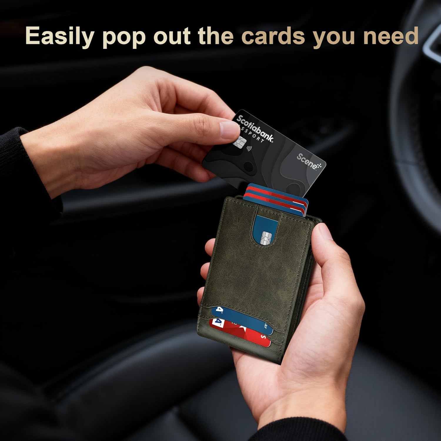 furid Card Wallet For Men Slim: Smart Rfid Minimalist Front Pocket Pop Up Wallet with ID Window - Stocking Stuffers Gifts Boxed for Husband Father at Birthday Anniversary - Image 2