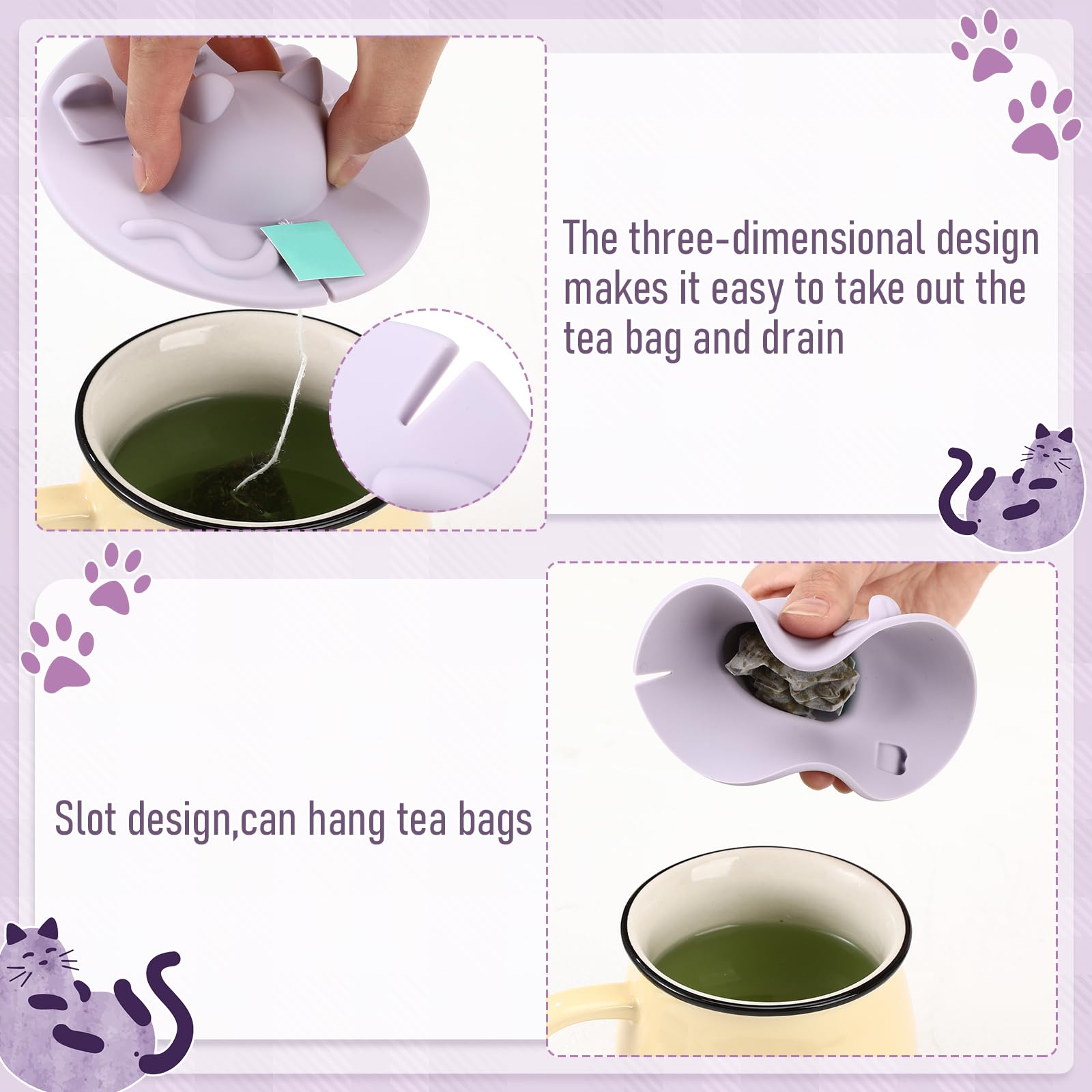 Purple Tea Bag Squeezer - Keep Tea Clean! -4