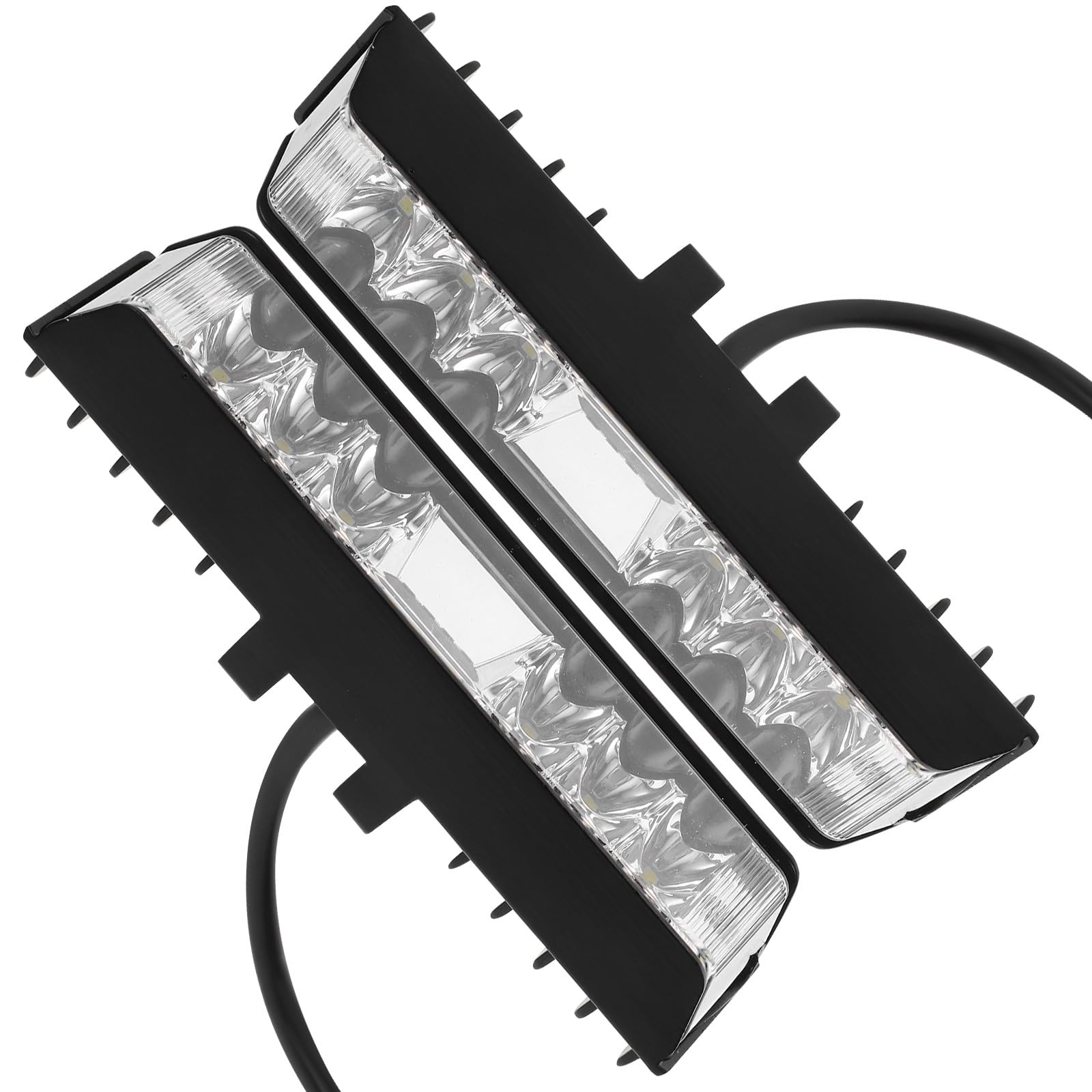 Cabilock Kit de Luces LED para Motocicleta y Bicicleta Eléctrica, Aleación de Aluminio Negro, Montaje Externo para Mayor Seguridad en Paseos Nocturnos y Condiciones Climáticas Diversas