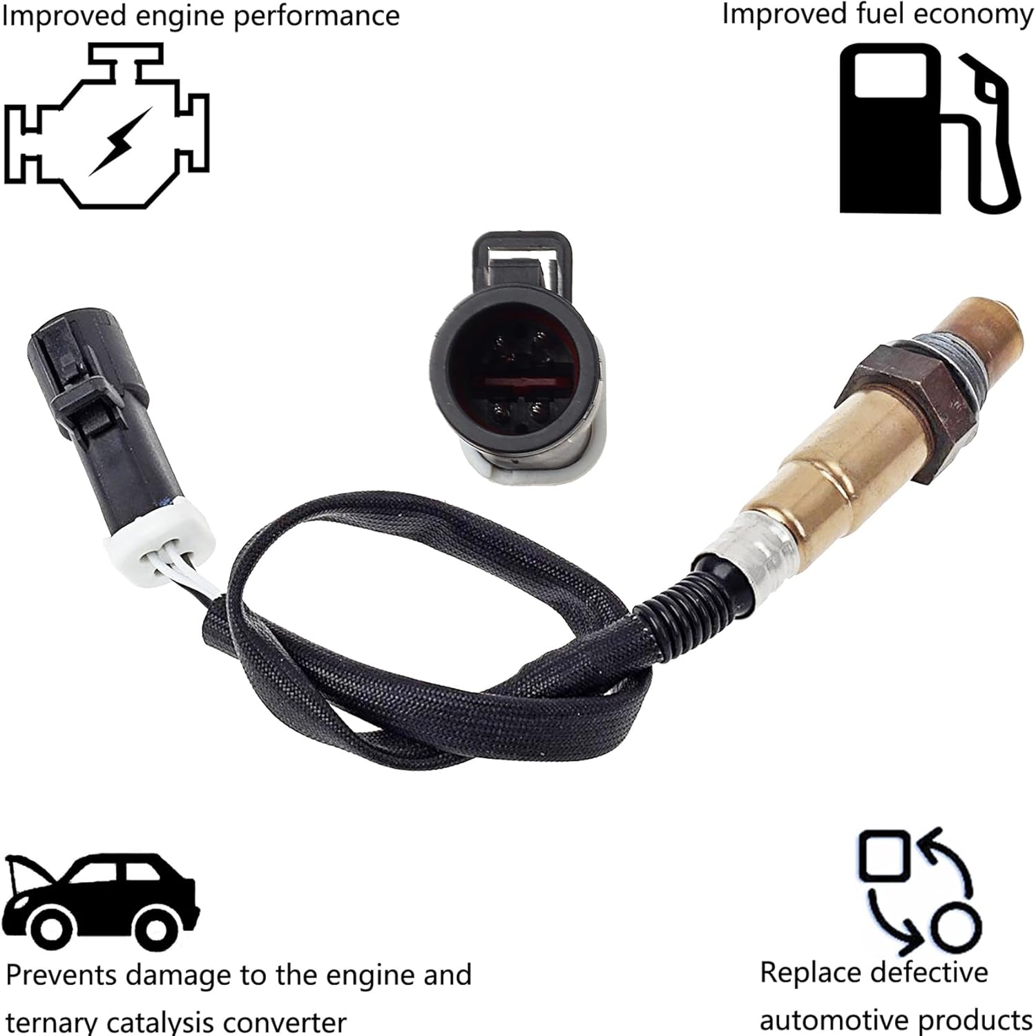Dropwater Upstream Upper Oxygen O2 Sensor Compatible with Ford Supre Duty Expedition Ranger Explorer Vin E Explorer Ranger,Replaces#234-4403 75-2795 SG485