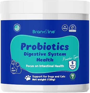 Probiotics Powder Pancreatic Health, Intensive Gut Health, Diarrhea and Constipation, Allergies for Dogs and Cats 120g