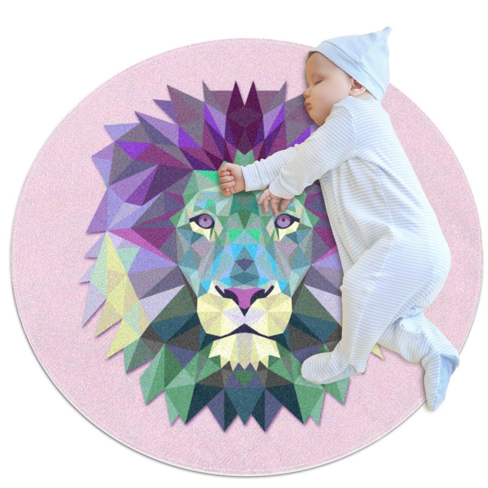 Tapis de salle de bain lion pour une chambre d'enfant ludique et douce