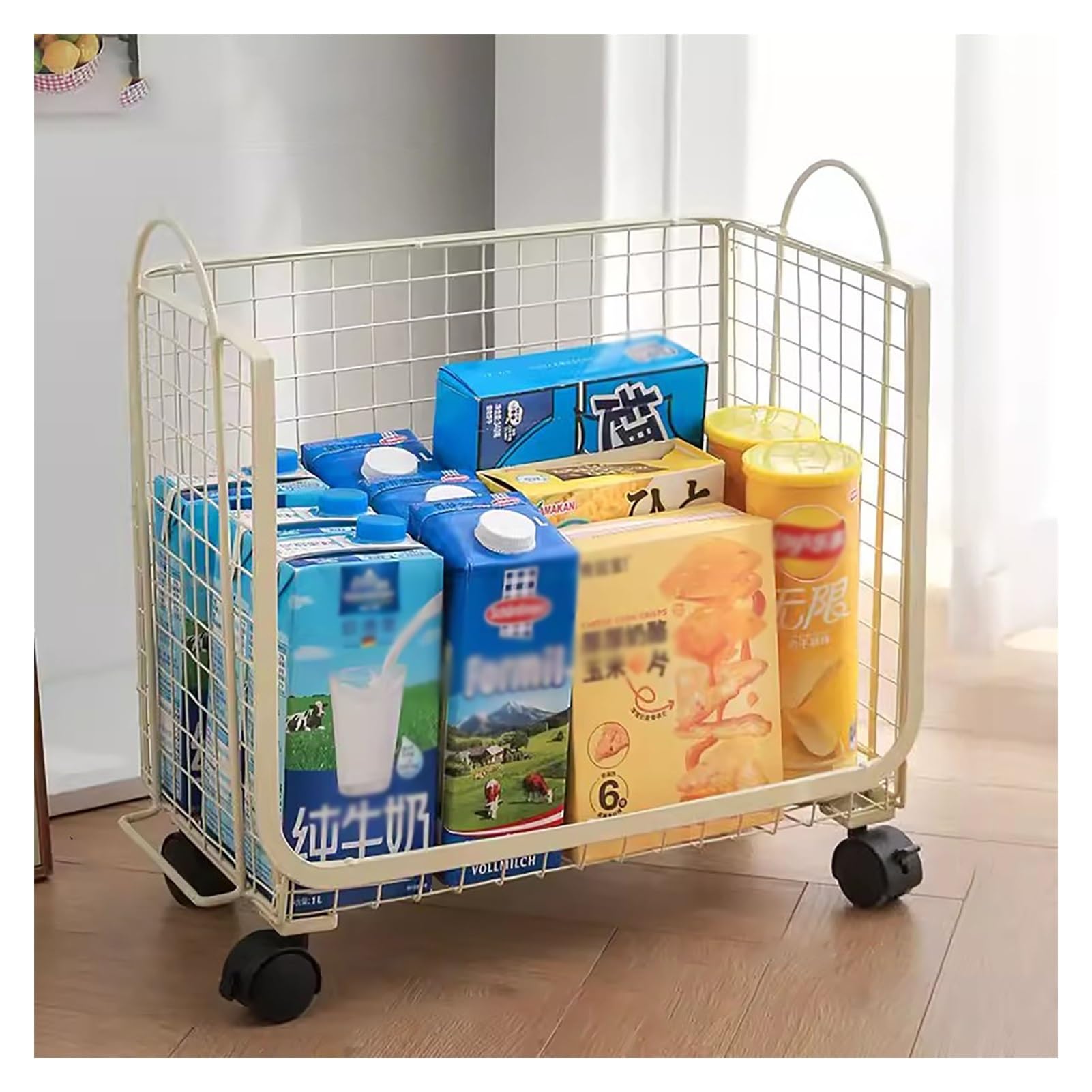 Panier métallique monocouche pour en finir avec le désordre des étagères