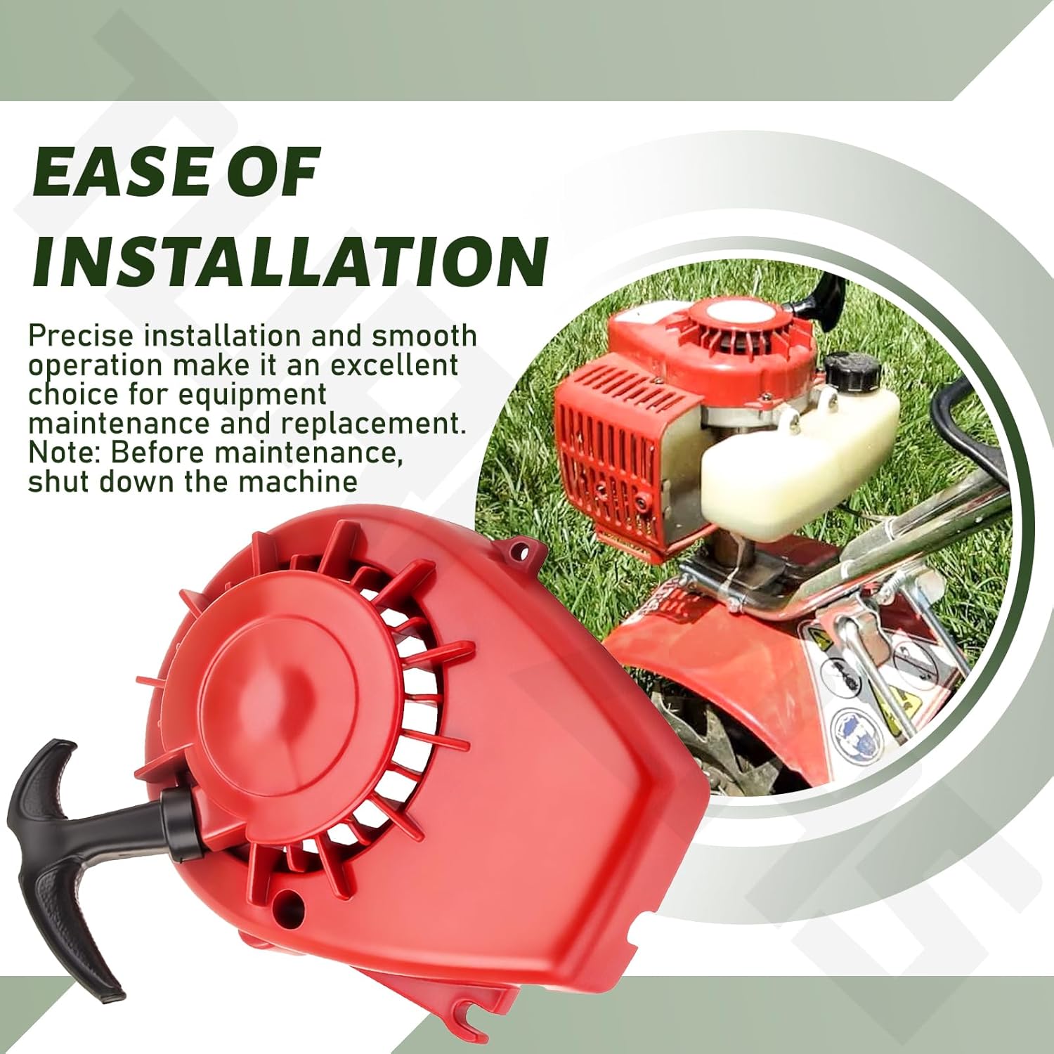 A051000950 Tiller Recoil Starter Assembly Compatible with Echo SV-5H/2, SV-5C/2, Fits 2 Cycle Mantis Tillers 7220 7222 7222E 7225, Replace 17720012820