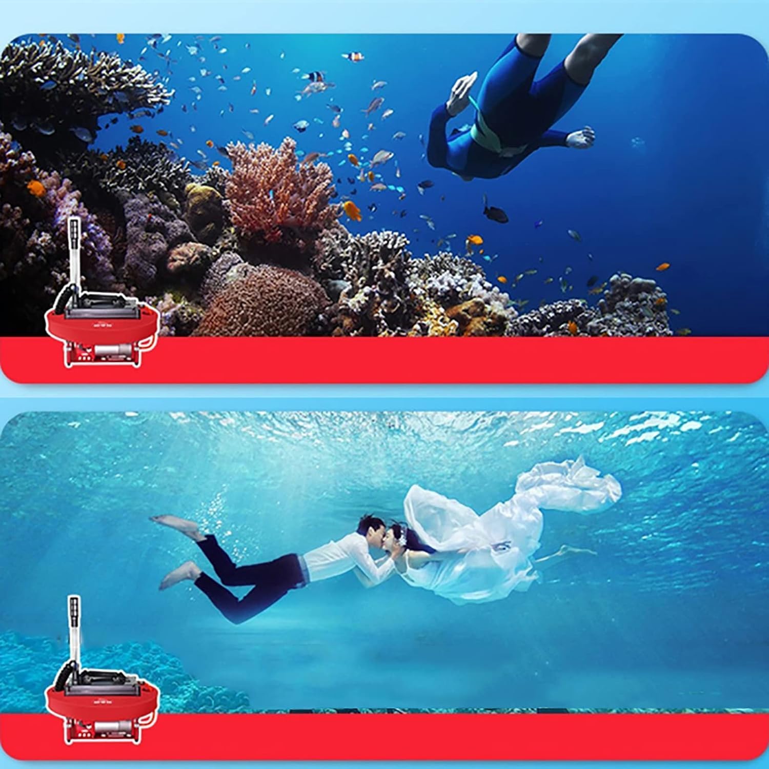 McbeAn Scuba Diving Ventilator System, Portable Rechargeable Scuba Diving Tank, Waterproof Air Compressor, Diving Breathing Regula, 39.4ft/12m, for Beach Recreational Diving Fishing