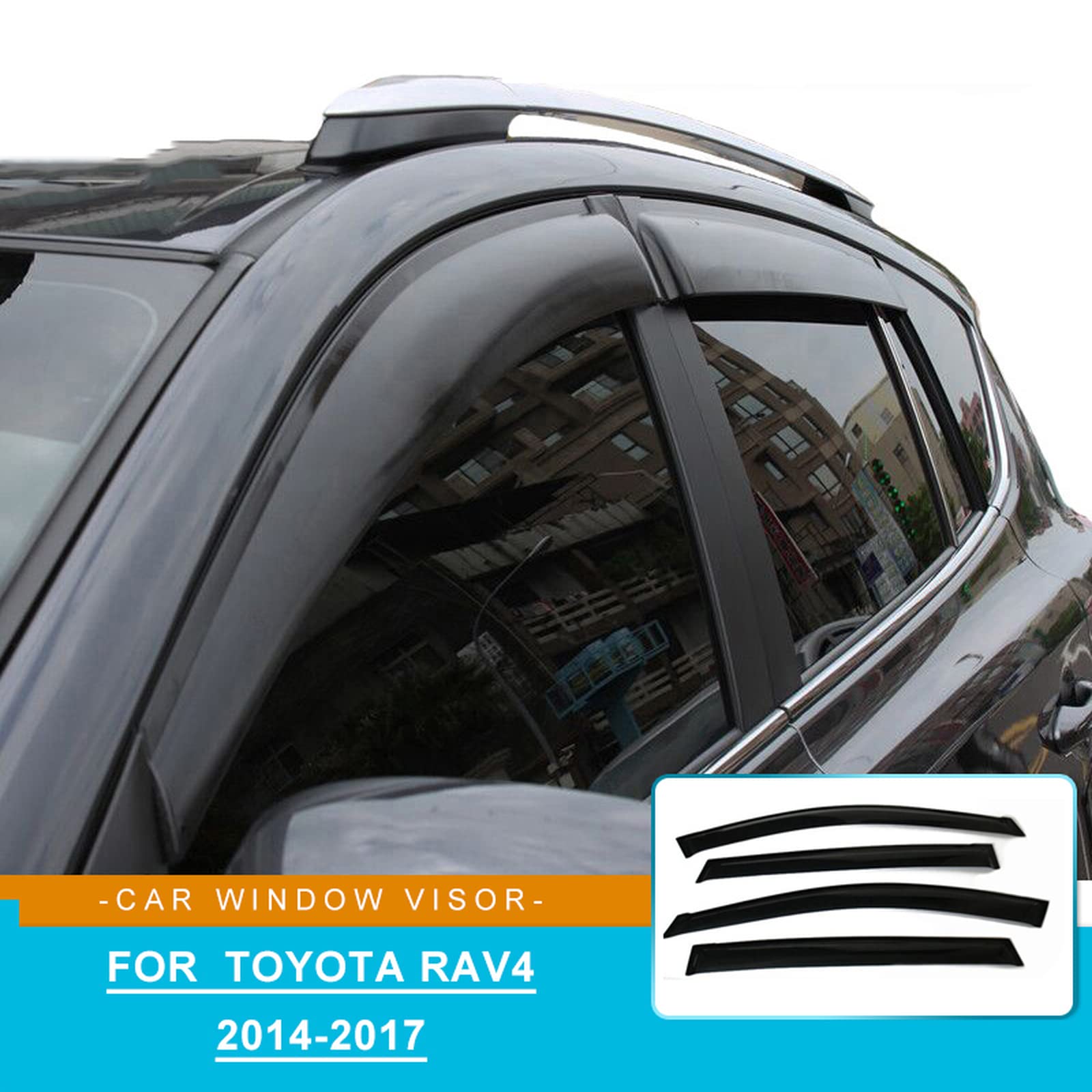 pour Toyota rav4 rav 4 2014 2015 2016 2017, déflecteurs de vitres latérales Pare-Brise pour Pare-Brise de Voiture sur Les Accessoires de vitres