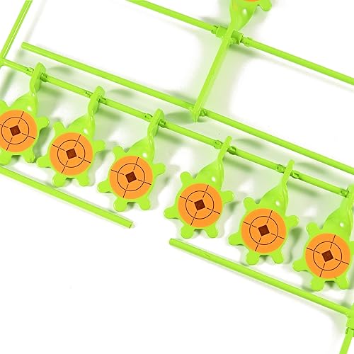 Miniatura 5 de KNINE OUTDOORS Paquete de 6 pistolas de aire con signo de tortuga, pistola BB de pellets BB Rimfire objetivo de restablecimiento, clasificado para