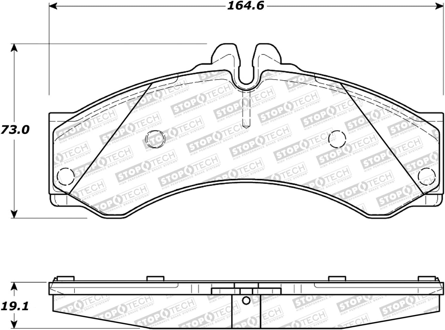 StopTech 308.09490 Street Brake Pads with Shims