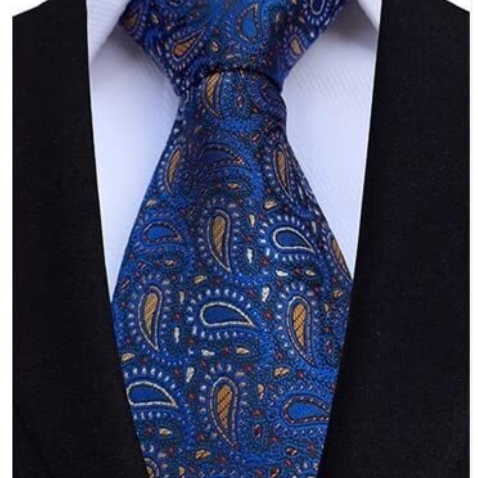 Élégante Cravate Cravate Classique Tissée À Carreaux Pour Homme, Mouchoir Pour Fête De Mariage Cravate De Fête