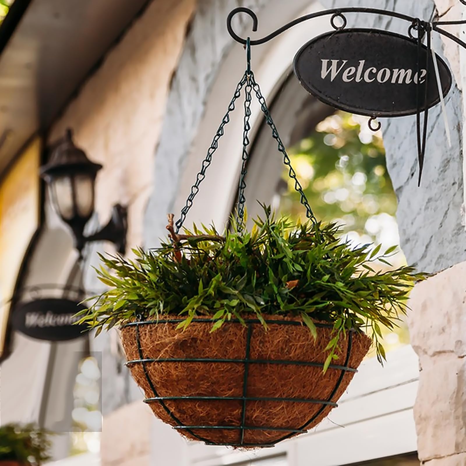 Jardinière Suspendue écologique Doublures Fibre Coco Naturelle Lot De 6 - 40.6cm Pour Paniers Suspendus - Jardinage Intérieur/extérieur Jardinière Fibre Coco