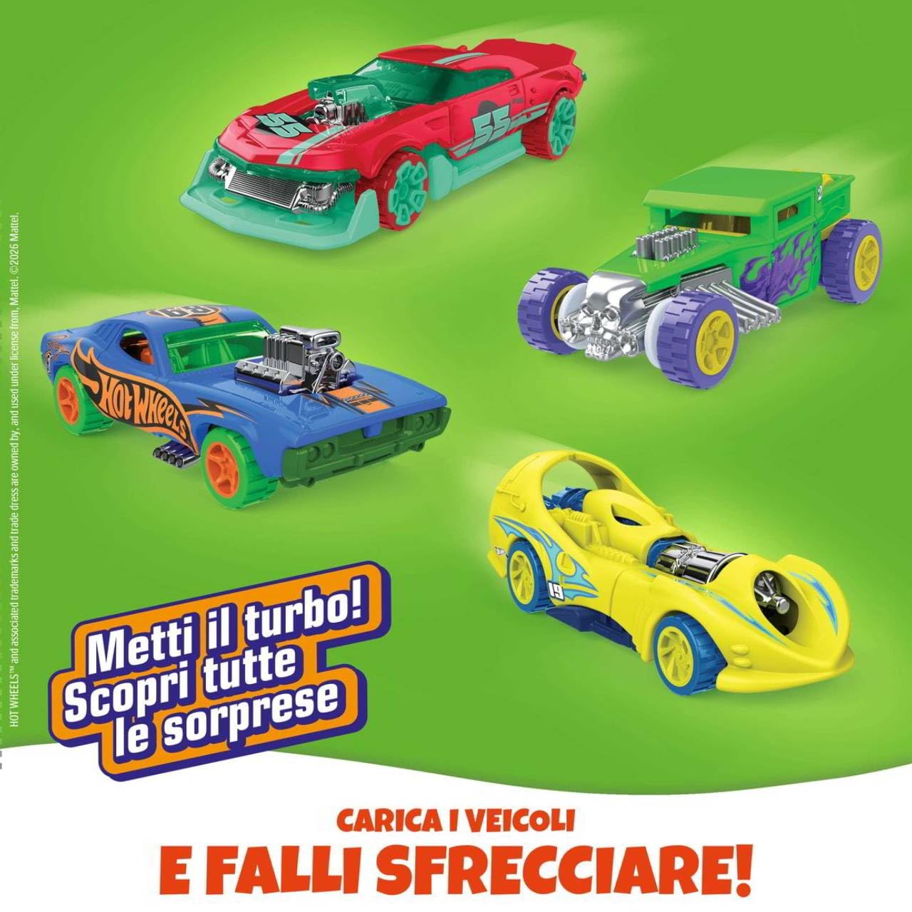 Kinder GranSorpresa Hot Wheels, Uovo di Pasqua Kinder 2026 di Finissimo Cioccolato al Latte con Sorpresa Hot Wheels, 150 g