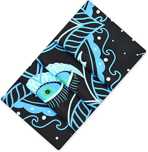 Miniatura 7 de Boniboni Tapiz de mandala azul, tapices estéticos, hippie y bohemio, tapiz bohemio para dormitorio, sala de estar, dormitorio (51.2 x 59.1 pulgadas)