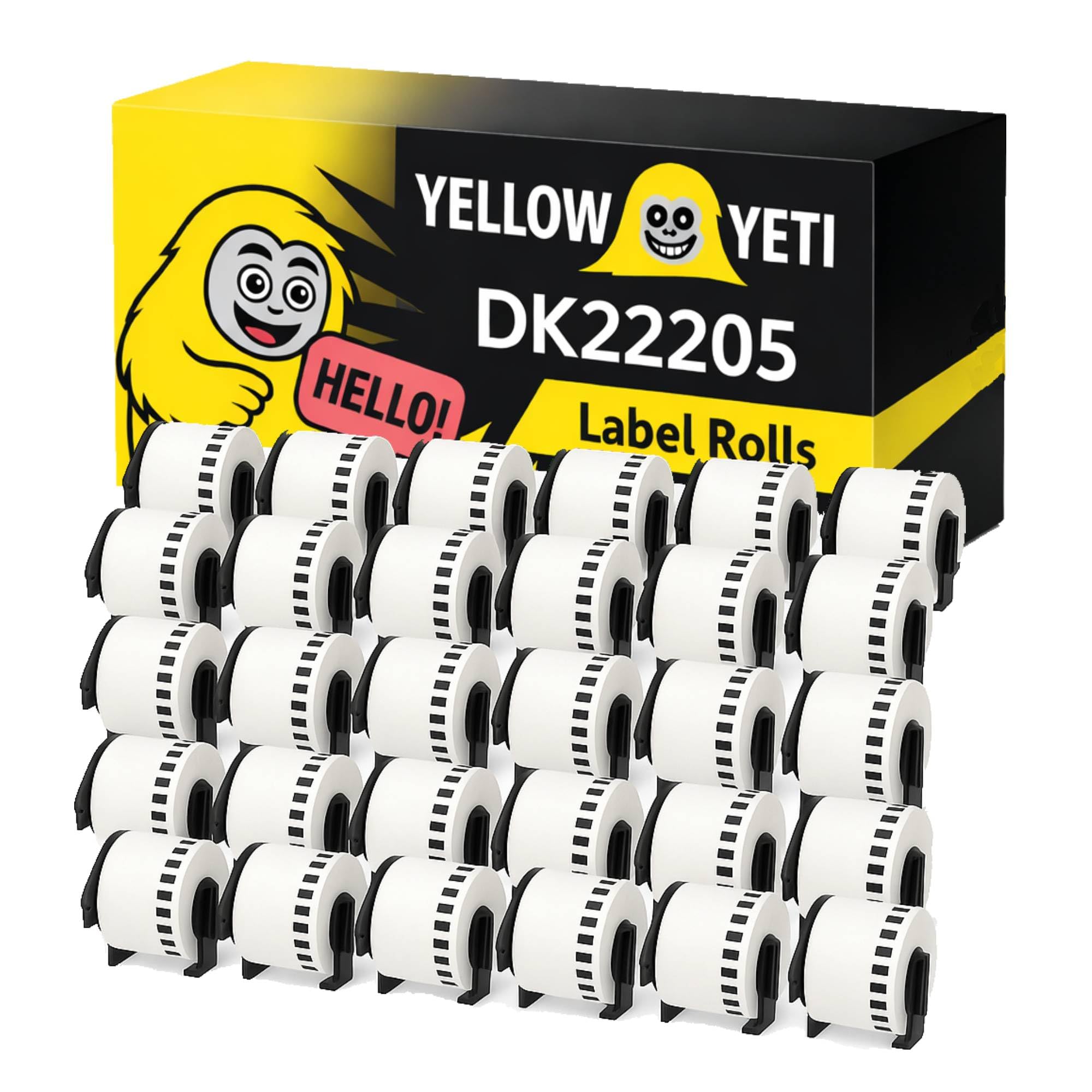 DK-22205 Continuous Label Roll 62mm x 30.48m Compatible with Brother QL Label Printers QL-500/700/800/1050(30pcs)