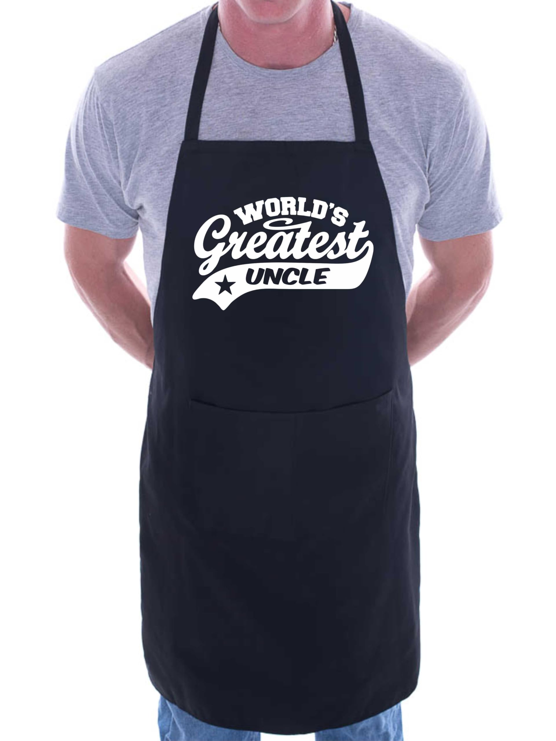 Print4U Apron Greatest Uncle Gift For Him Birthday Father's Day Present Black