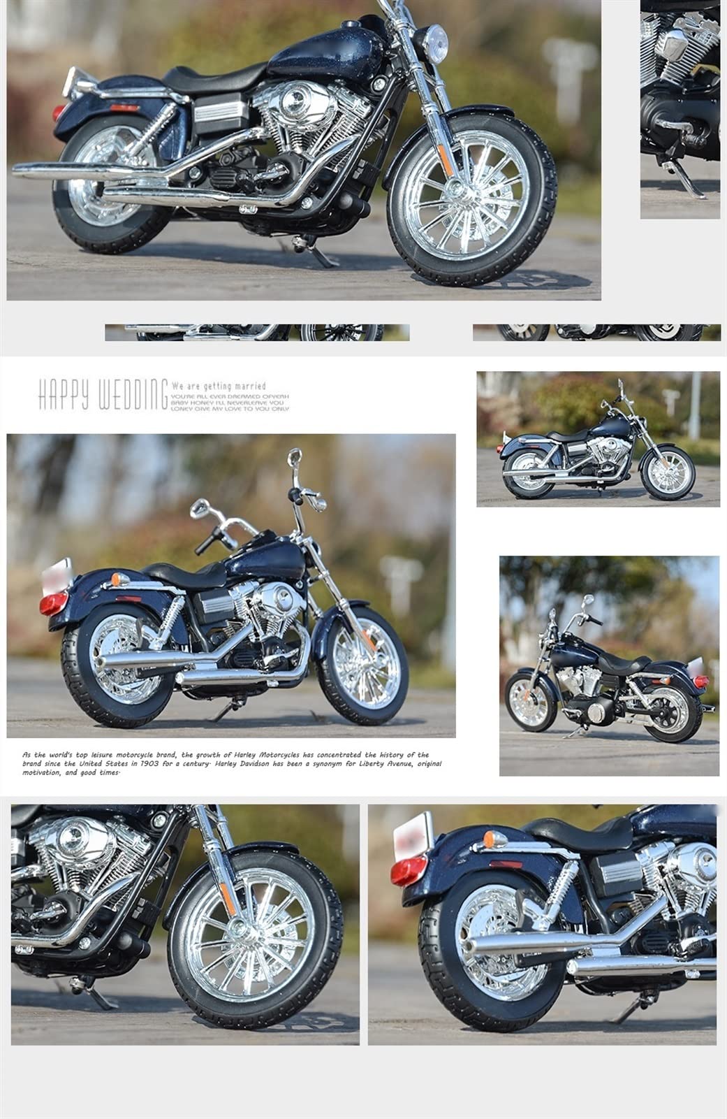 1/12 Die Cast Veicoli da Collezione Hobby Giocattoli Modello Moto per H&Arley FXDBI Dyna Street Bob 2006