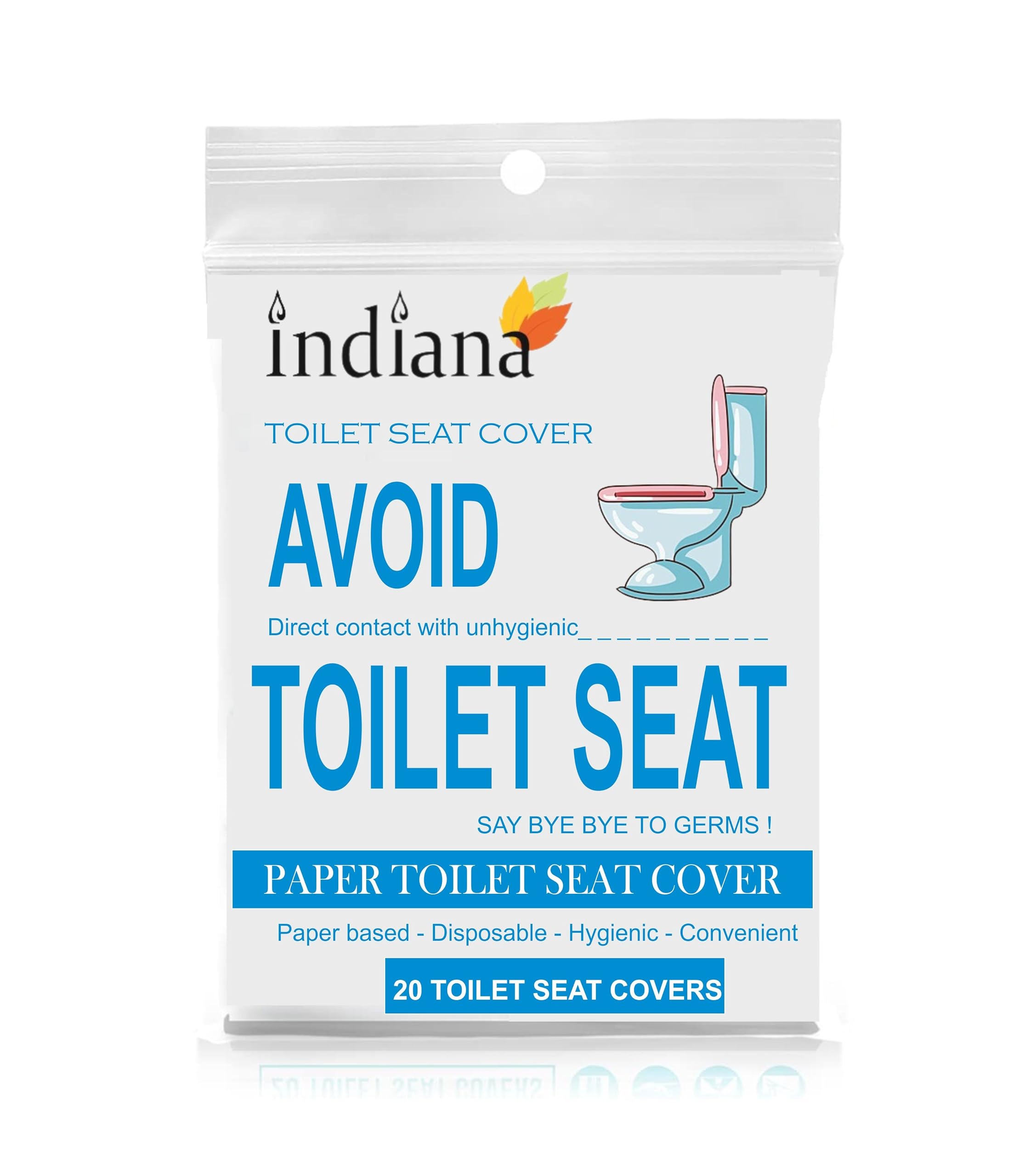 Indiana Disposable Toilet Seat Covers - 20 Sheets | No Direct Contact with Unhygienic Seats | Easy To Dispose | Nature Friendly | Must Have for Women and Men (B0CHPLDNMM) Amazon Price History, Amazon Price Tracker