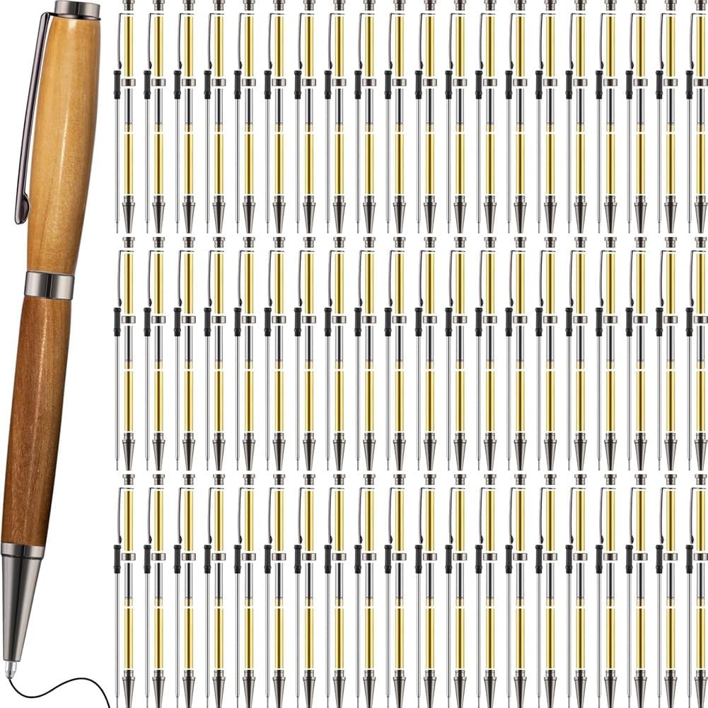 Malloy Zestaw Twist Out Pen do Woodturn 7 mm Slim Pen Bulk With Rement Pack Projekty drewniane do majsterkowania czarny