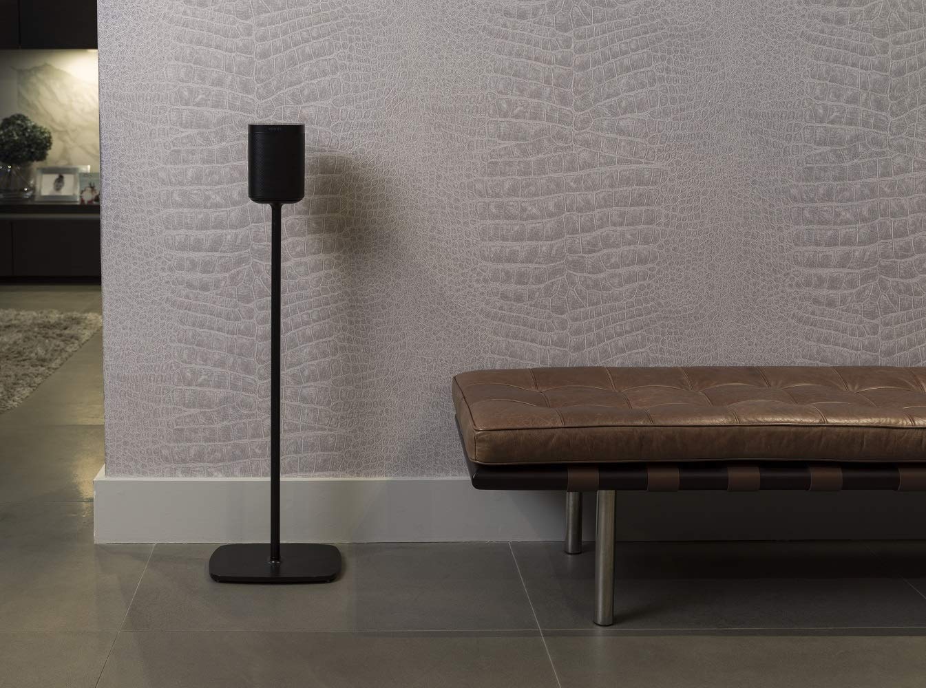 Flexson Soporte de Pie para Sonos One, One SL y Play:1 - Negro (Par)