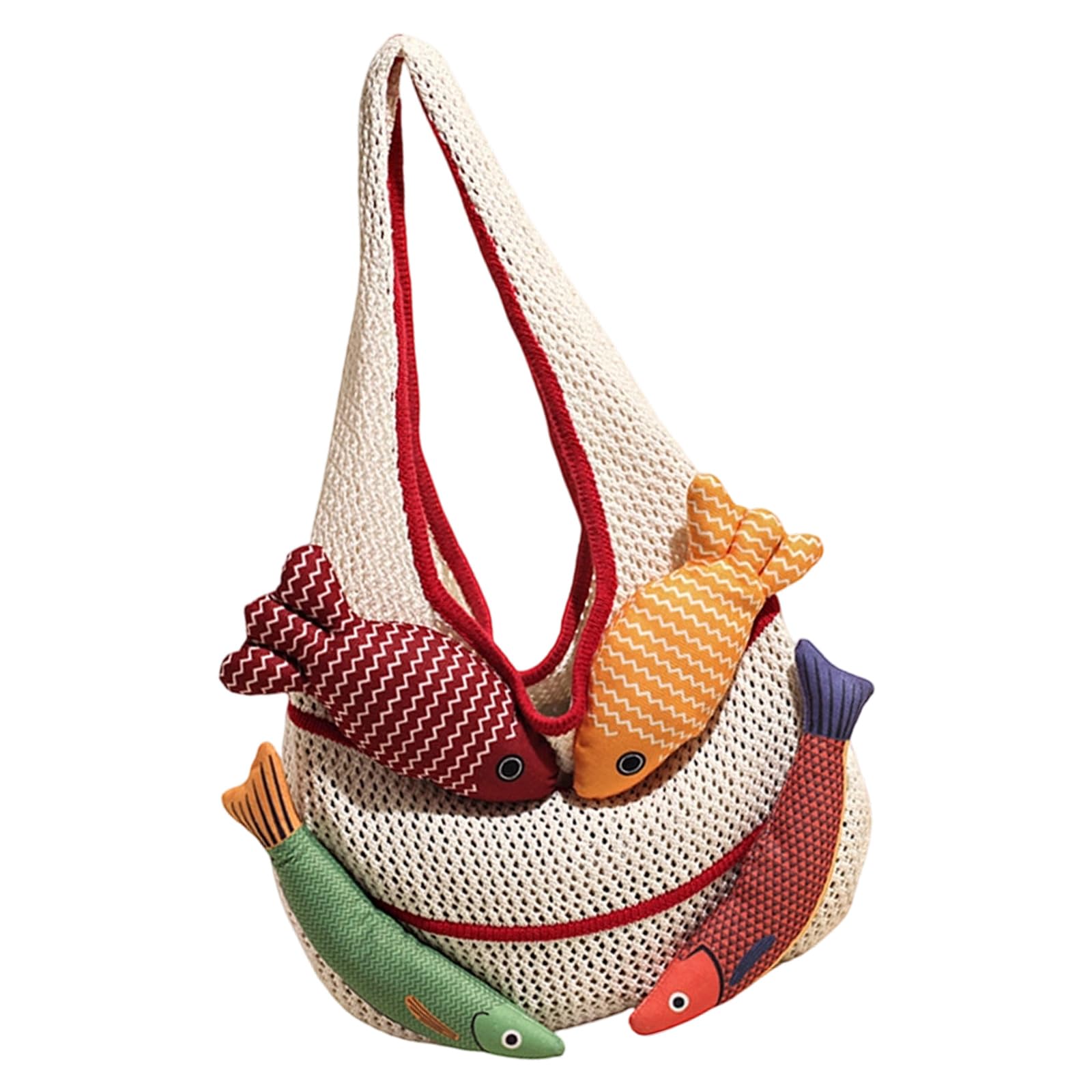 BWANGIAO Crochet Toted Bag,Mesh Beach Bag Knit Summers Hoboes Bags Vacation Toted Bags for Women Casual Shoulder Handbag