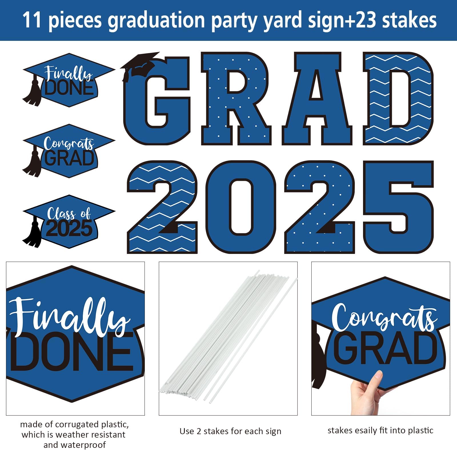Snapklik.com : Tatuo 11 Pcs Graduation Yard Sign Decorations Congrats ...