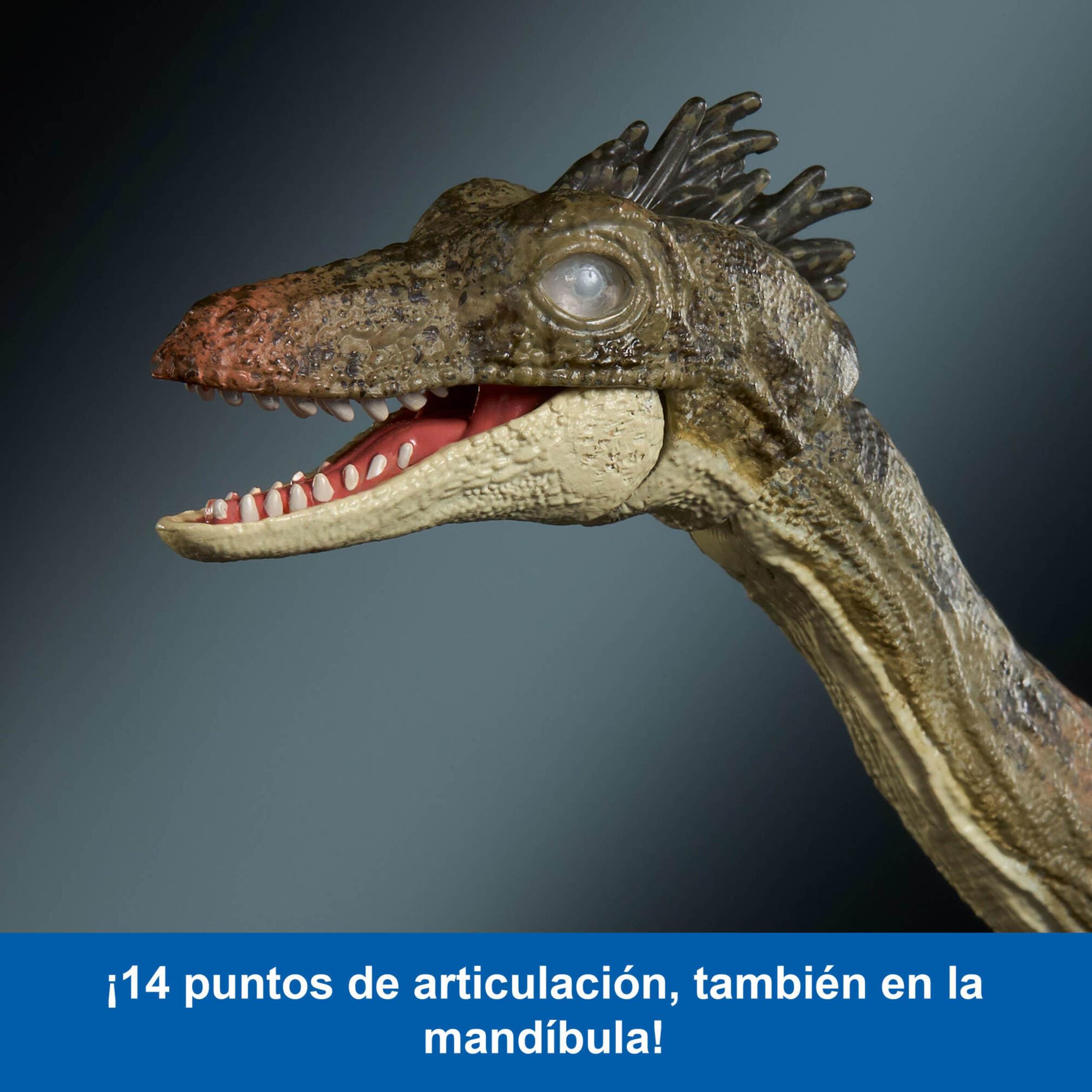 Mattel Jurassic World Hammond Collection, Especie Troodon, Dinosaurio de Juguete, 14 articulaciones, JDJ11