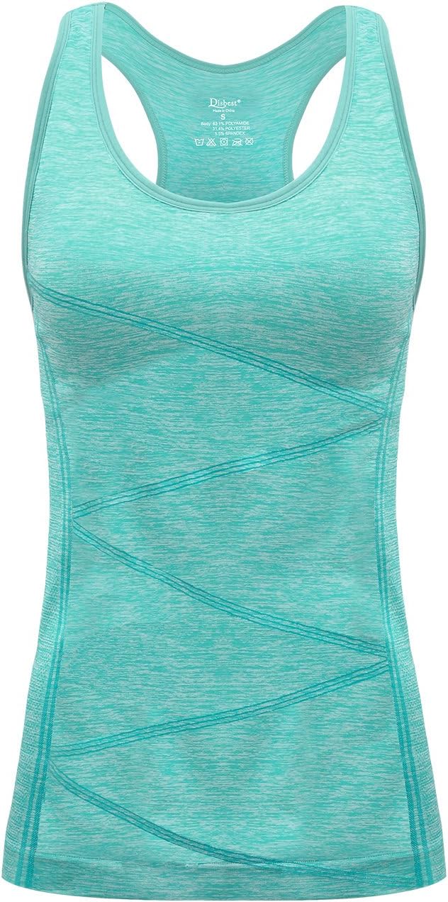 Yoga Tank Top, Women's Performance Stretchy Quick Dry Sports Workout Running Top Vest with Removable Pads