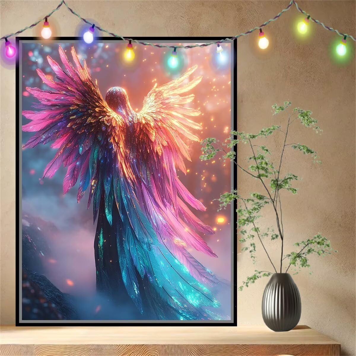 Angelo,Paesaggio Kit per Dipingere con i Numeri,Fai da Te Quadri da Dipingere Numerati per Hobby Creativi Adulti,Kit di Pittura a Olio su Tela Principianti per Decora la Casa Regalo 80x107cm 54N-8607