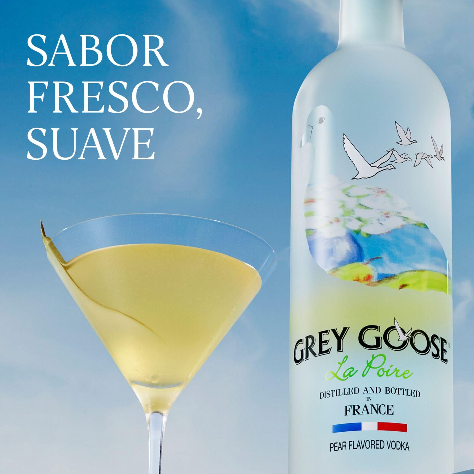 GREY GOOSE La Poire, ALC. 40 %, 100 cl / 1 l, vodka francés aromatizado de, elaborado con Grey Goose y peras de Anjou infusionadas y destiladas