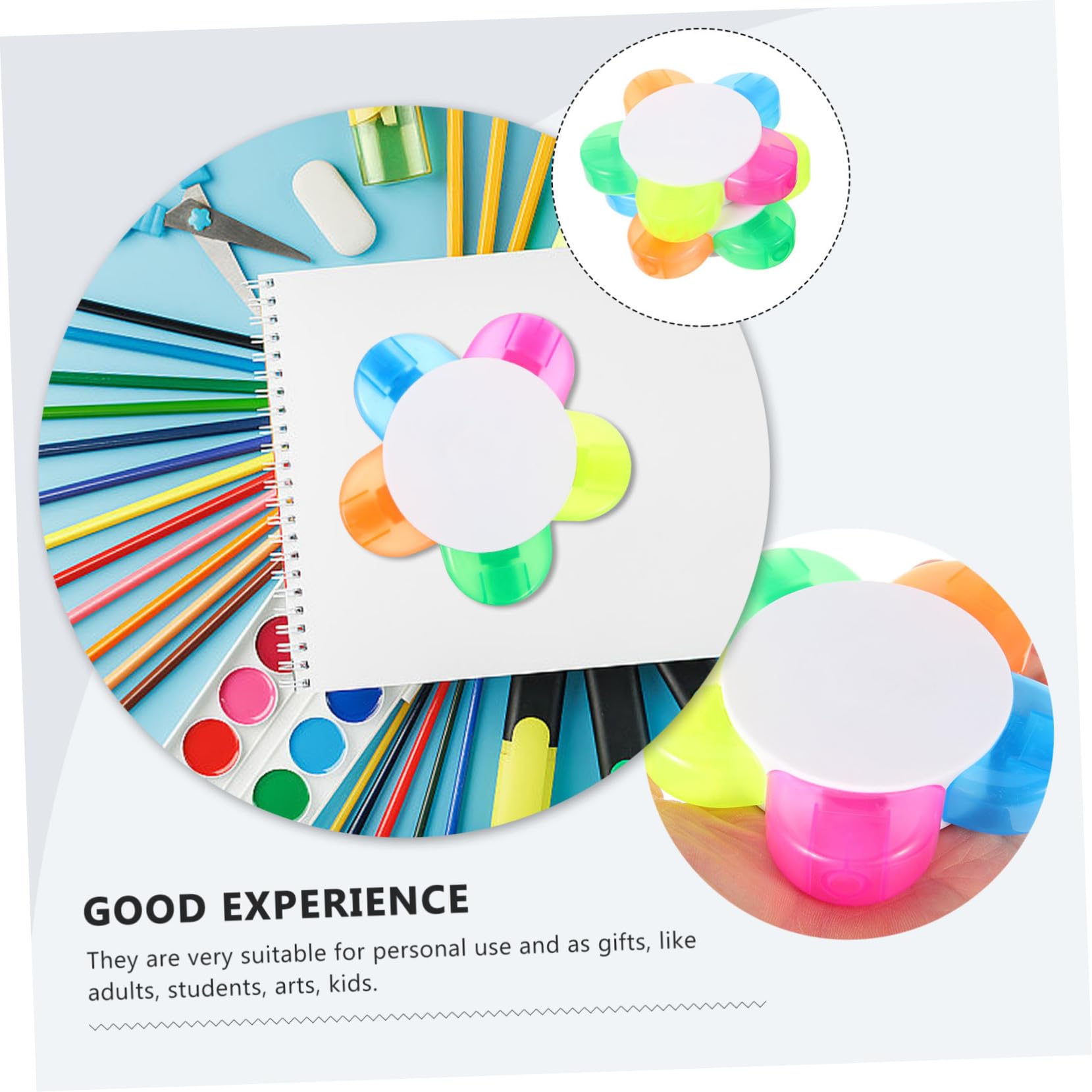 10 Stück Blütenblatt-textmarker Farben Fluoreszierende Schräge Spitze Kleine Handliche Marker für Schule Büro Notizen Ergonomisches Design Platzsparend für Gruppenarbeit