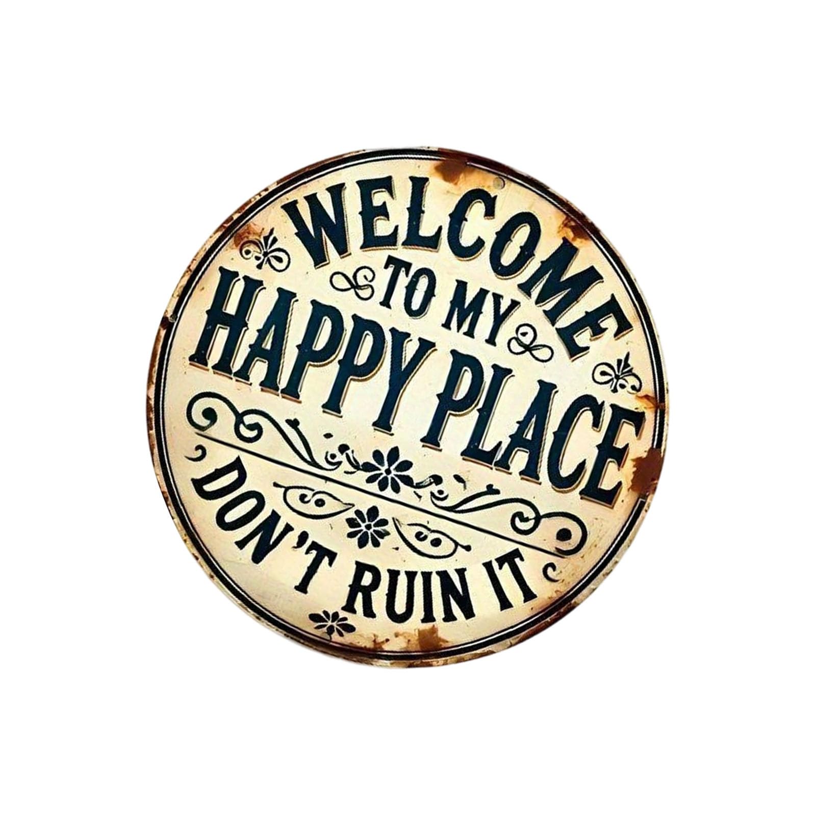 Qusinfc Iron Welcome Plaques Farmhouse Decoration with Pre Drilled Holes Easy to Hanging Perfect for Housewarming Gift Ranch Welcome Sign