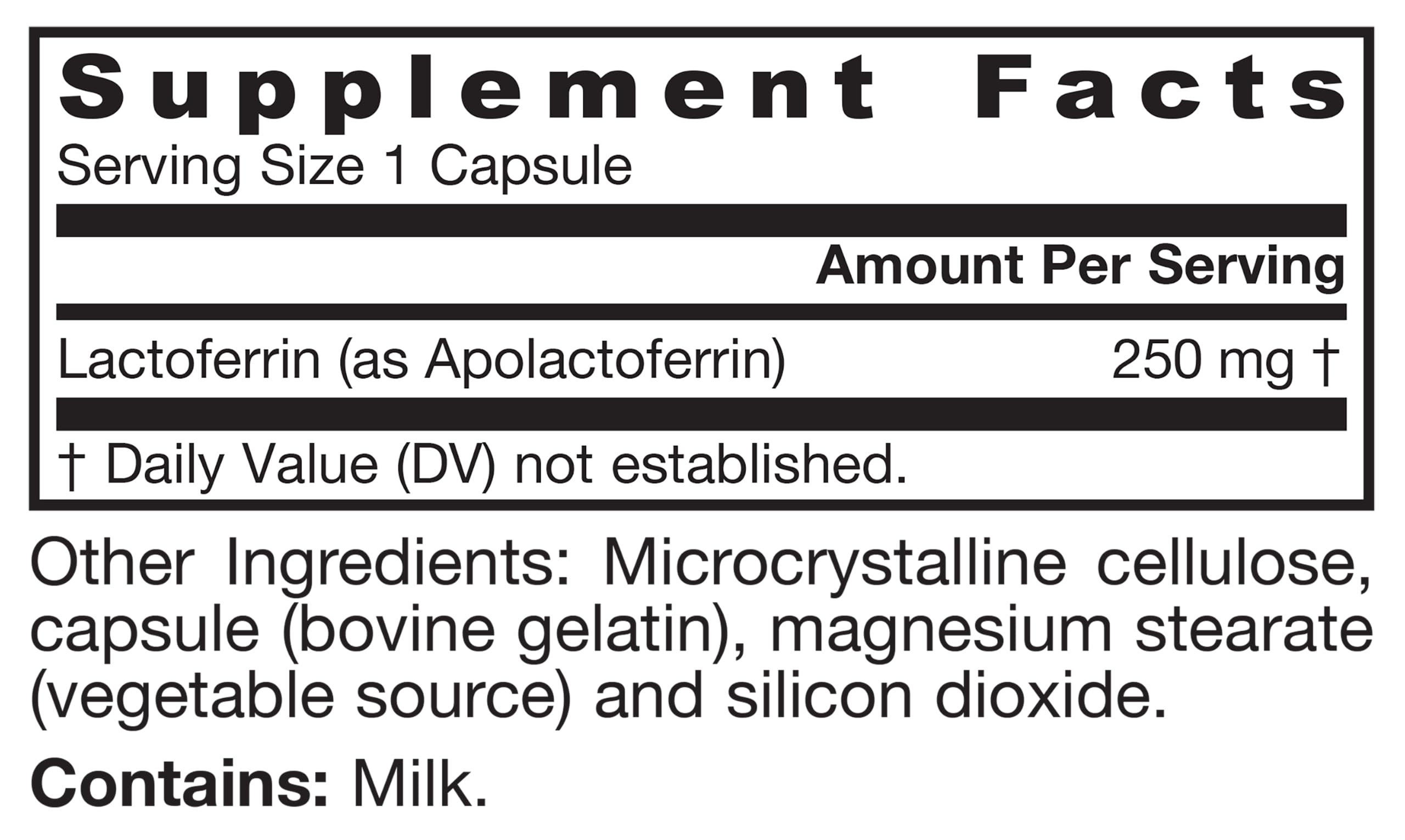 Jarrow Formulas Lactoferrin, 250mg - 30 caps