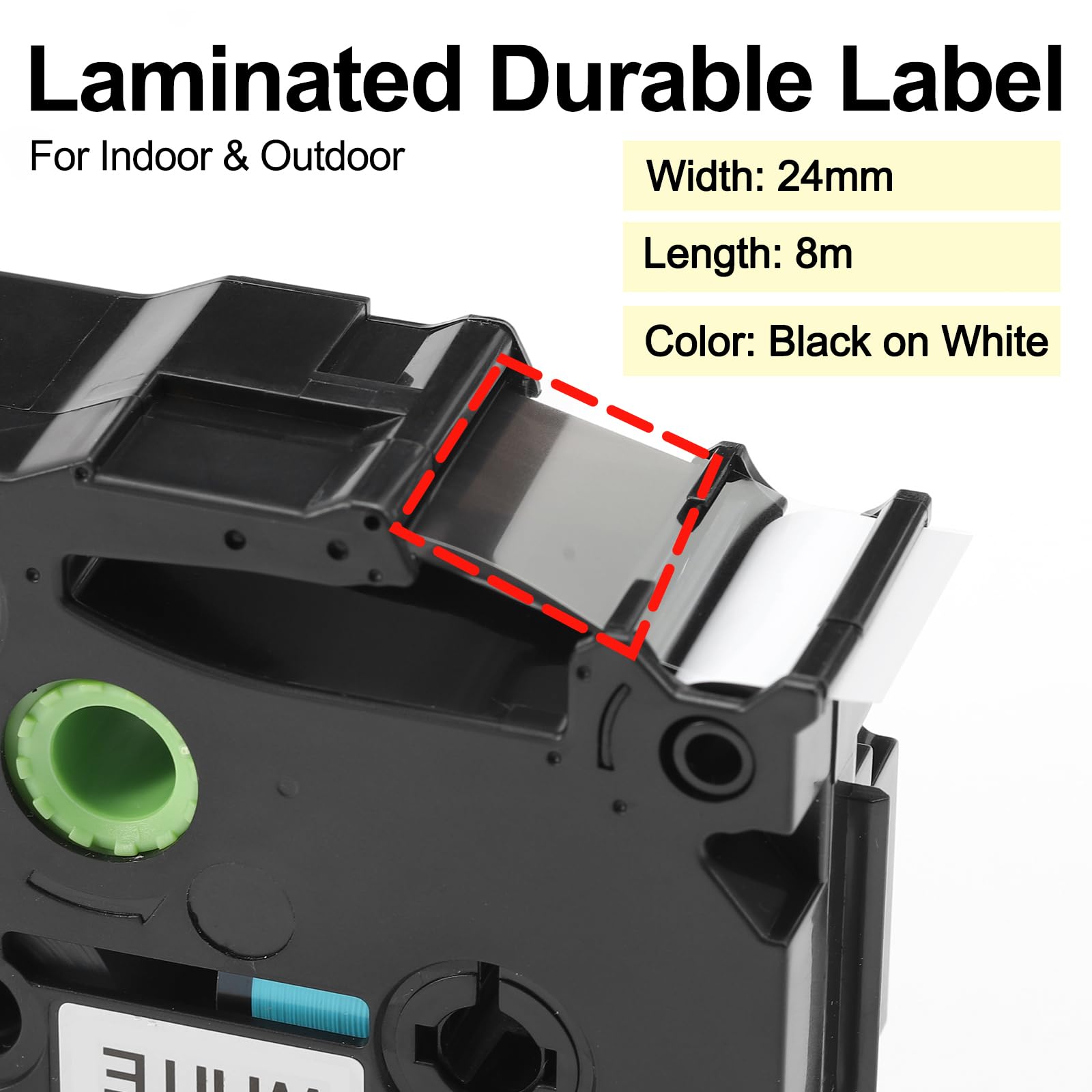 3x Upwinning Tz Tape 24mm AZe-251 TZe-251 TZe251 Compatible with Brother P-Touch Tape 24mmx8m White Laminated - Image 2