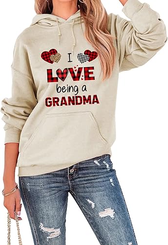 Sudadera con capucha para mujer con texto en inglés "I Love Being A Grande", con texto en inglés "I Love Being A Grande", regalo para