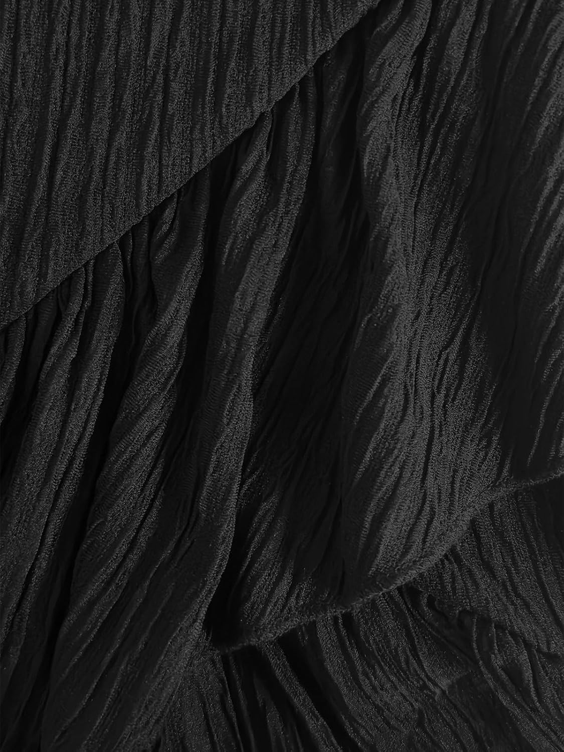 CUPSHE Women Knit Ruched Fall Dress Smocked Ruffle Hem Crew Neck Long Sleeve Bodycon Sexy Casual Holiday Mini Dress - Image 6