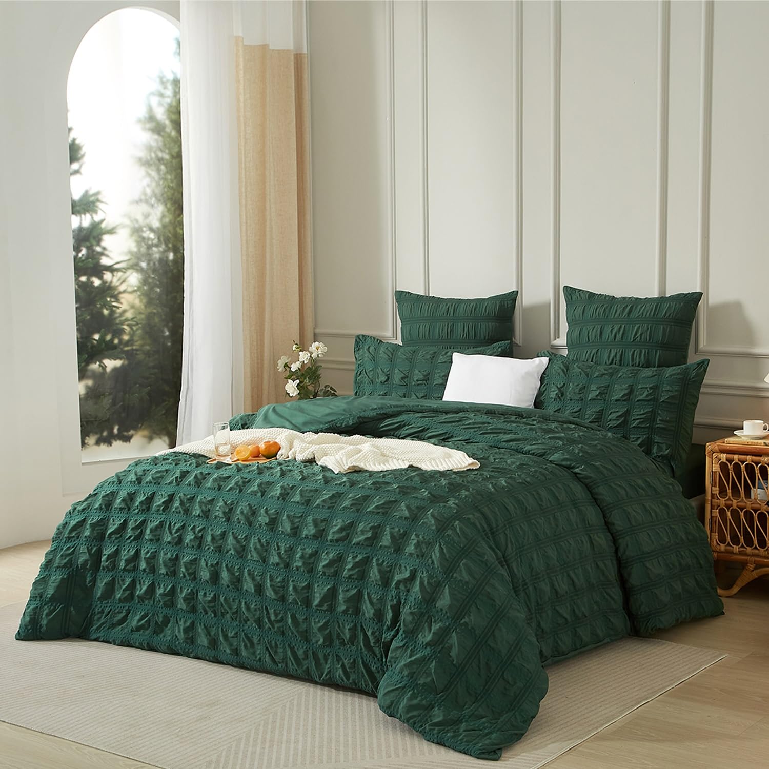 Housse de couette 240 x 260 microfibre anti-glissement à zip