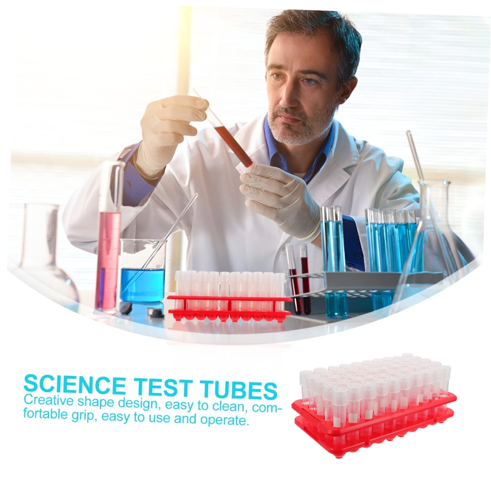 ULTECHNOVO 200piezas Tubos De Para Experimentos Científicos Con Soporte Multifuncional Para y Proyectos Educativos