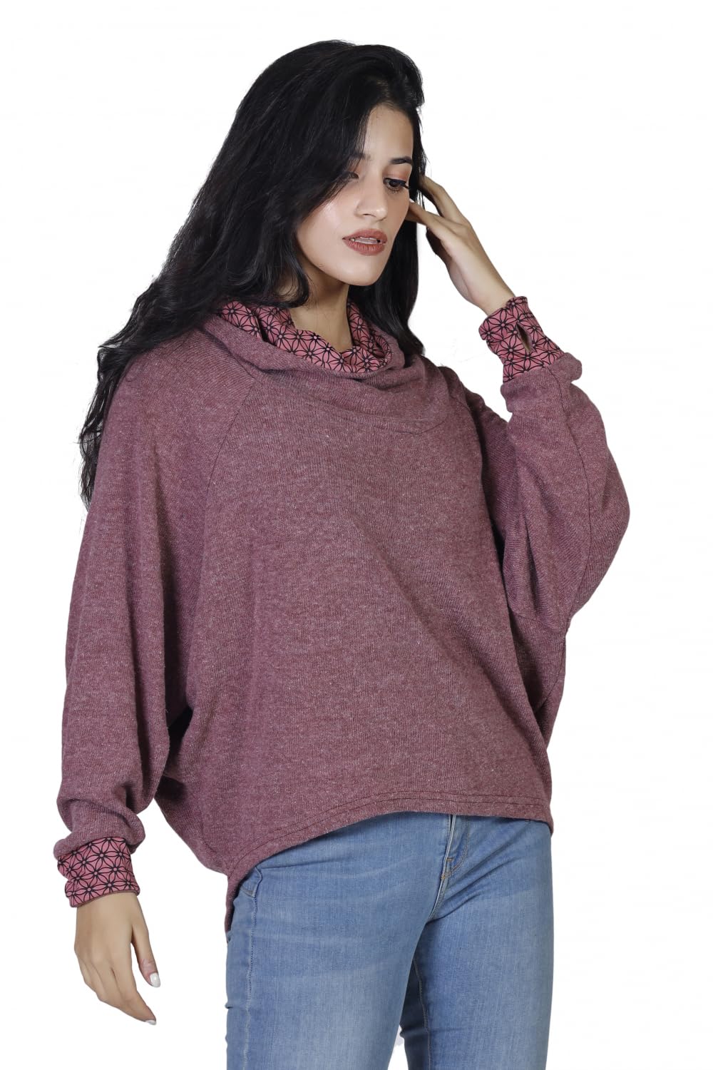 Guru-Boutique, Sweat à Capuche, Sweat-Shirt, Pull, Sweat à Capuche, Rose Antique, Ducoton, Size:M/L (42), Chandails, Sweat-Shirts à Manches Longues