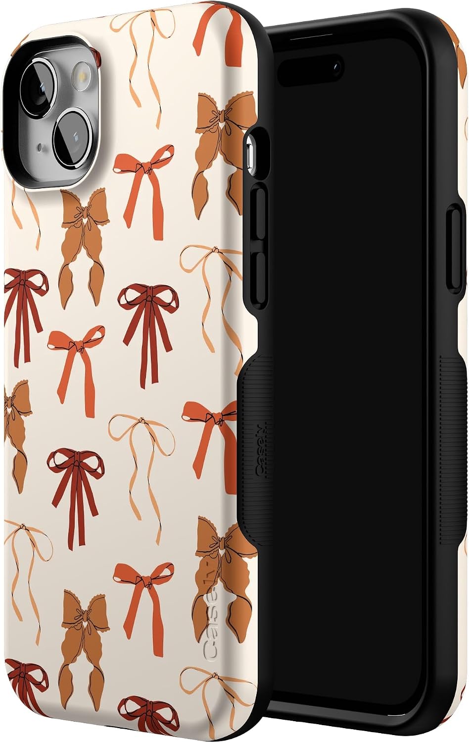 Casely iPhone 13 Case | Fall Girlie | Pumpkin Spice Bows | Bold Protective Design | MagSafe Compatible Design