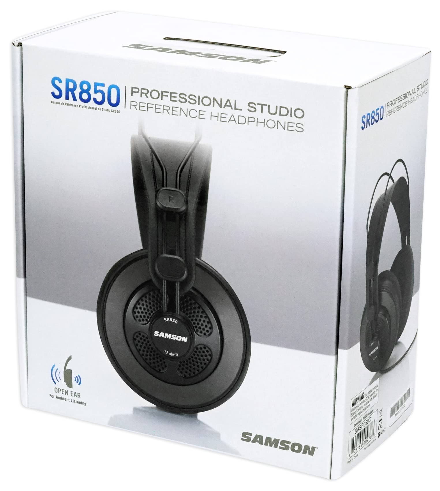 Samson 208983 SR850 Professional Studio Reference Headphones, schwarz