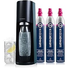 SodaStream - ART Sparkling Water Maker | STARTER KIT | CQC CO2 system | Includes 1x CO2 Cylinder, 1x32 & 1x16 Fl Oz Dishwasher Safe Bottles, 1x Bubly Flavor Drop | Combine with Flavors | Misty Blue