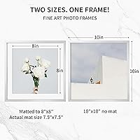 Vista 680 de Fun Memories Portarretratos de metal de 16 x 20 pulgadas con paspartú de 11 x 14 pulgadas, acabado de aluminio cepillado, parte delantera de vidrio