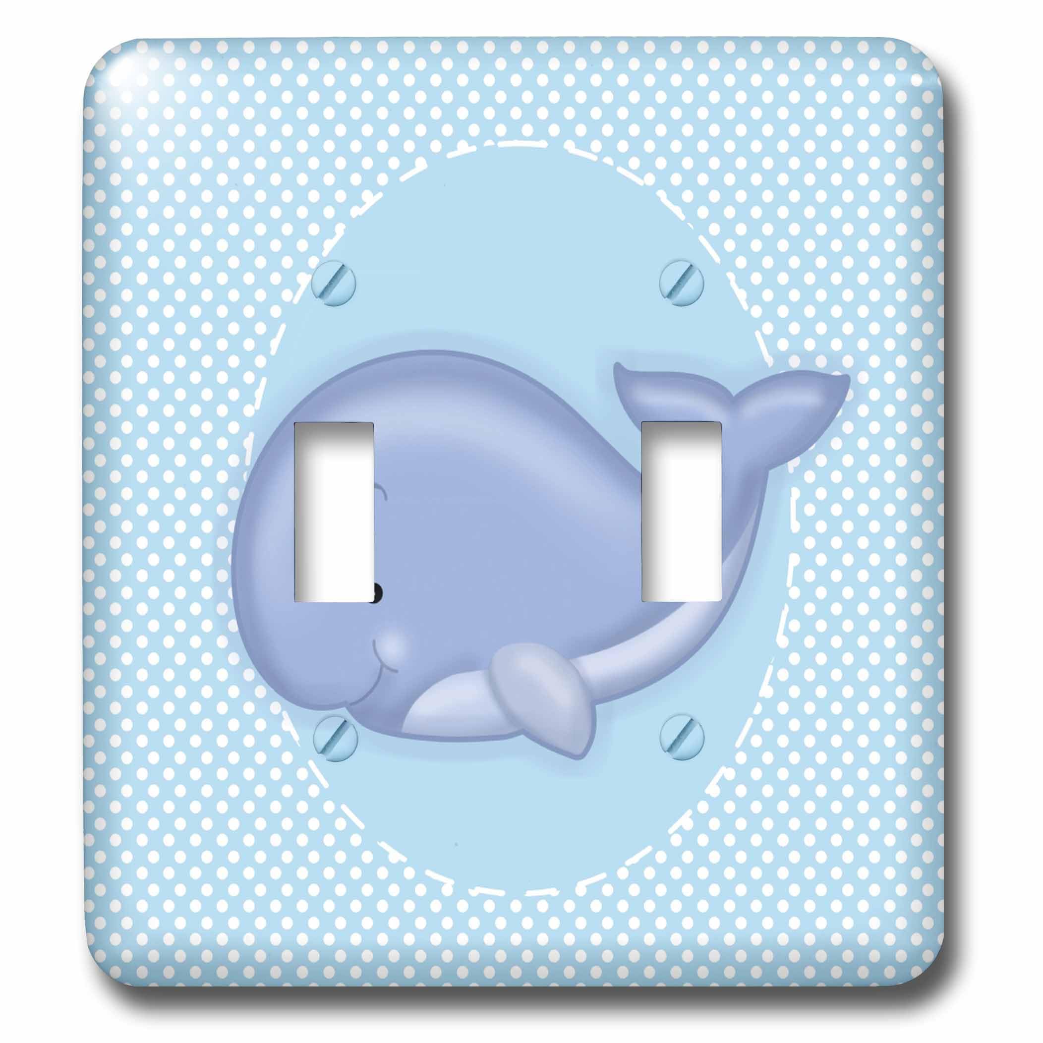 Mignon Baleine motif décoration lsp_219165_2 fond pois bleu