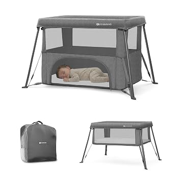 Kinderkraft Cami 3 in 1 Convertible Travel Cot Gray